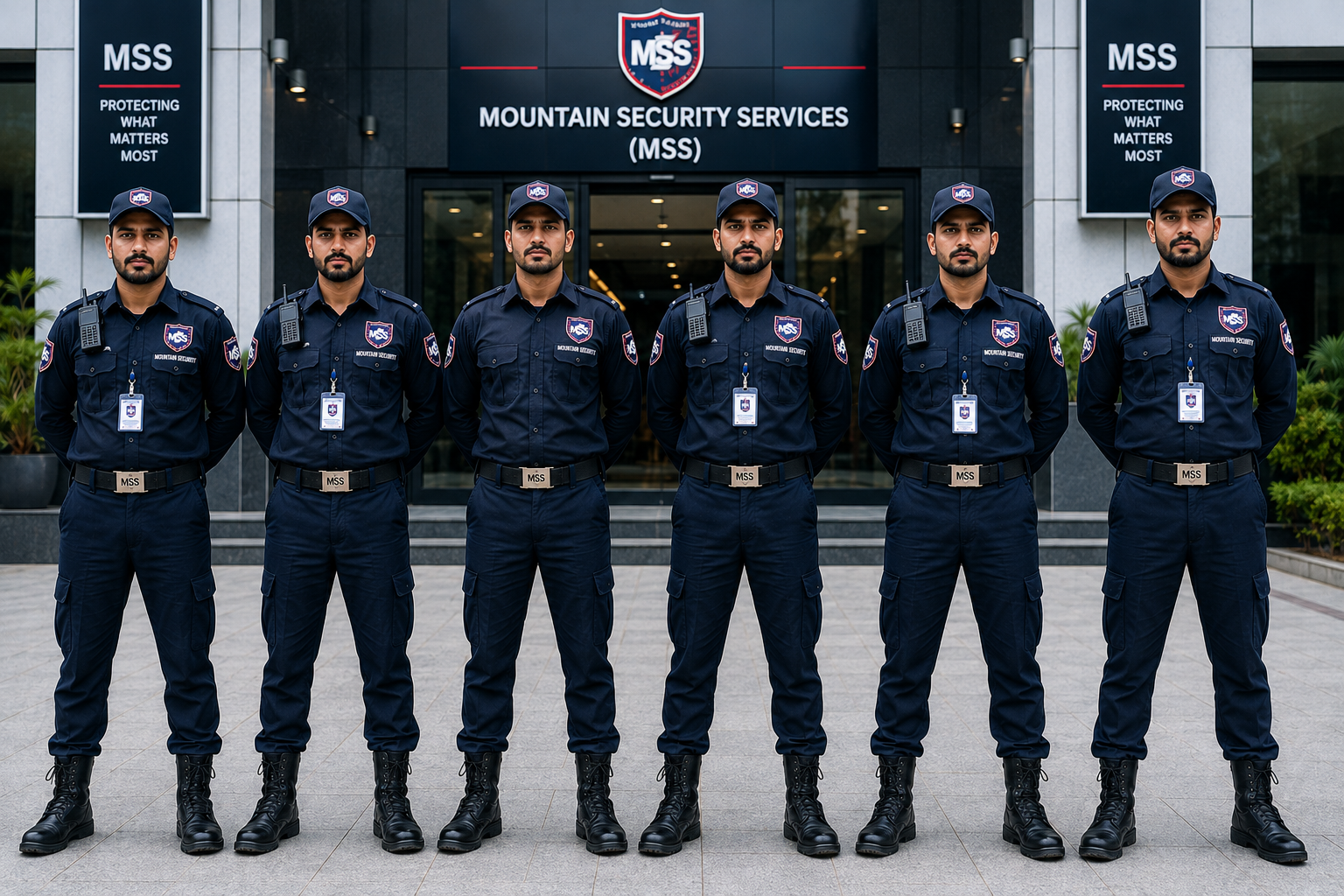 Guard at entrance